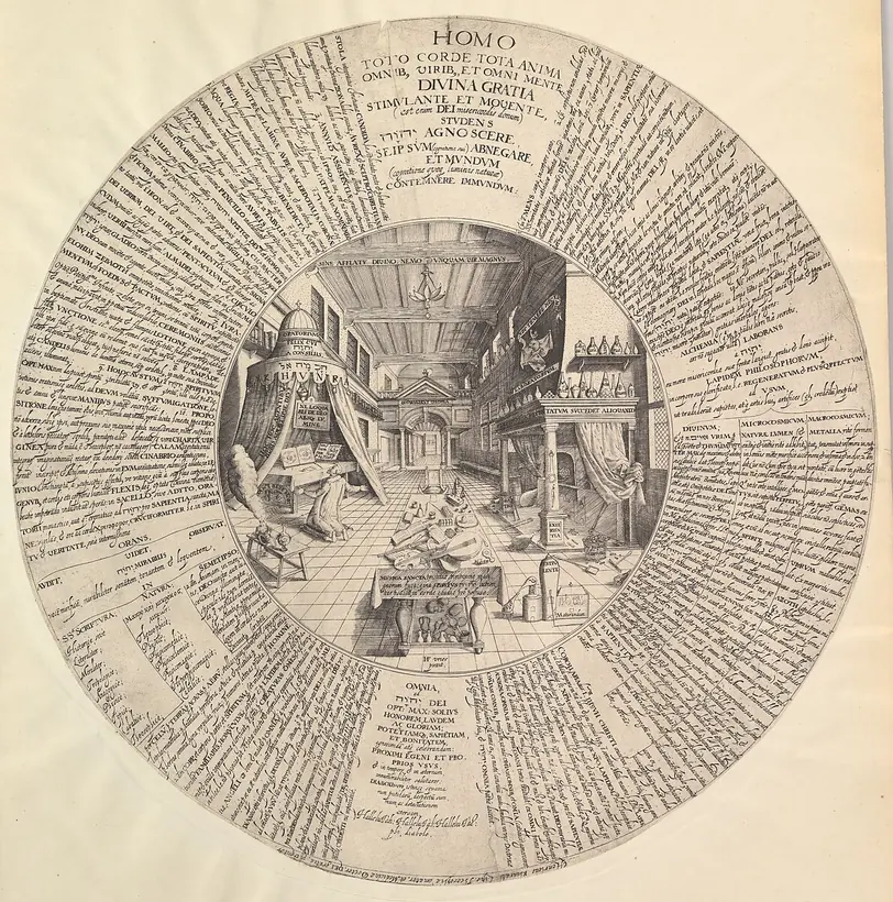 El laboratorio de Khunrath, grabado conservado por The Met